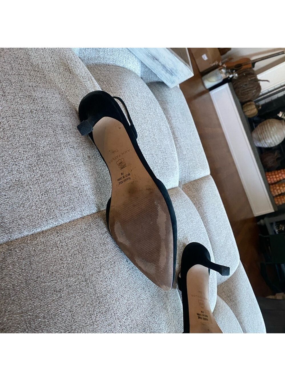 Ann Taylor Kerry Suede Slingback Pumps – Size 7 – Pointed Toe Heels - Picture 6 of 8